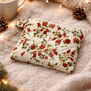 Rose Quilted Keychain Wallet